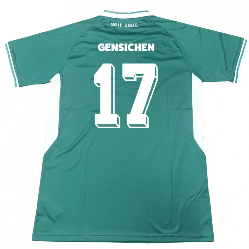 Danxen Mujer Camiseta Tim Gensichen #17 Verde Blanco 1ª Equipación 2025/26 La Camisa