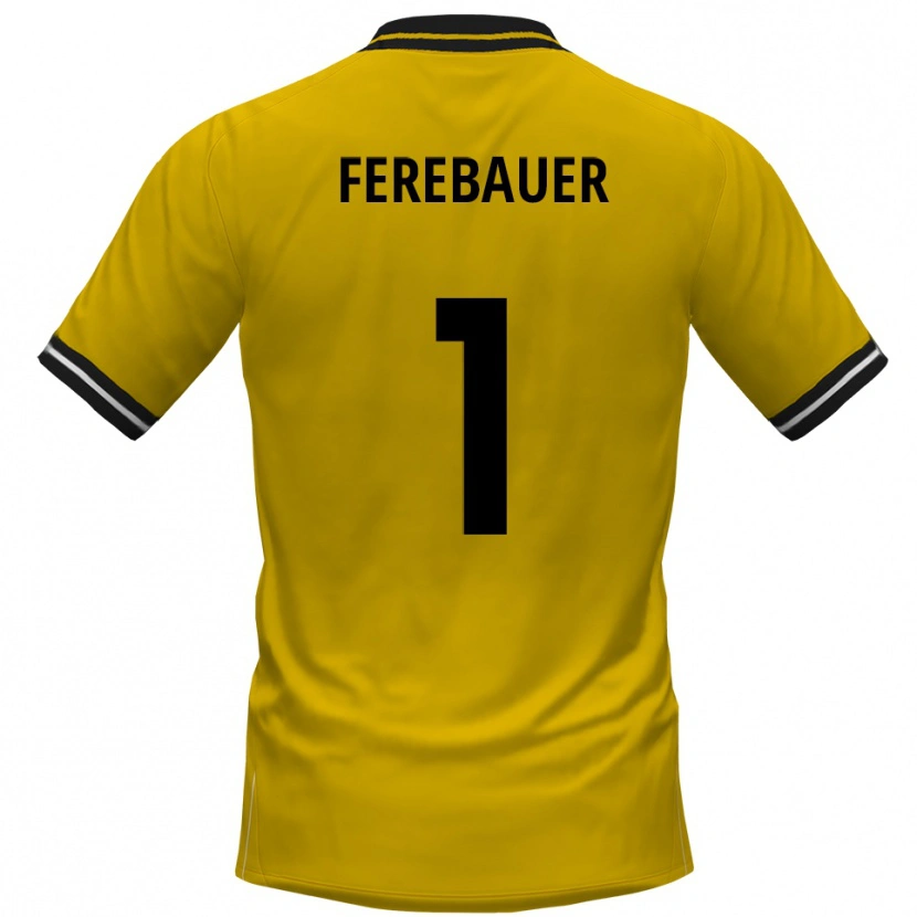 Danxen Mujer Camiseta Philipp Ferebauer #1 Amarillo Negro 1ª Equipación 2025/26 La Camisa