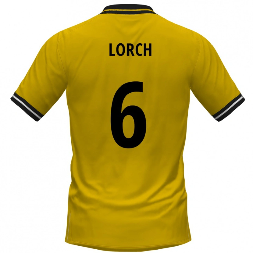 Danxen Mujer Camiseta Jeremias Lorch #6 Amarillo Negro 1ª Equipación 2025/26 La Camisa