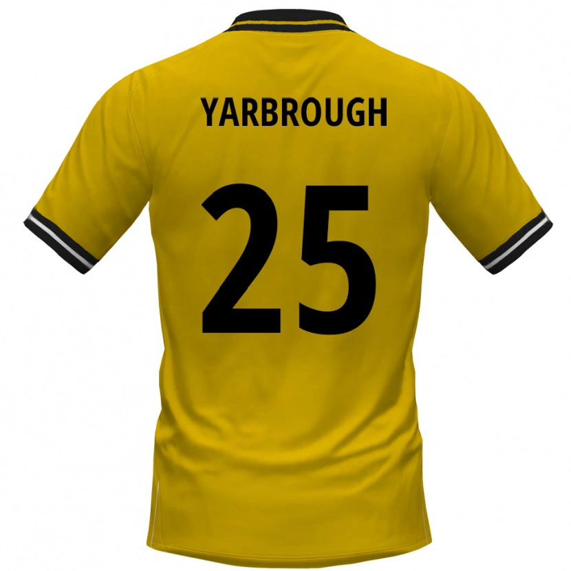 Danxen Mujer Camiseta Lamar Yarbrough #25 Amarillo Negro 1ª Equipación 2025/26 La Camisa