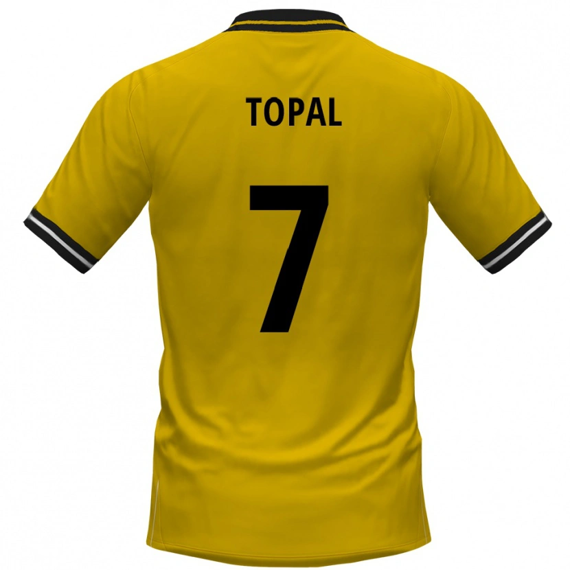 Danxen Mujer Camiseta Sidar Topal #7 Amarillo Negro 1ª Equipación 2025/26 La Camisa
