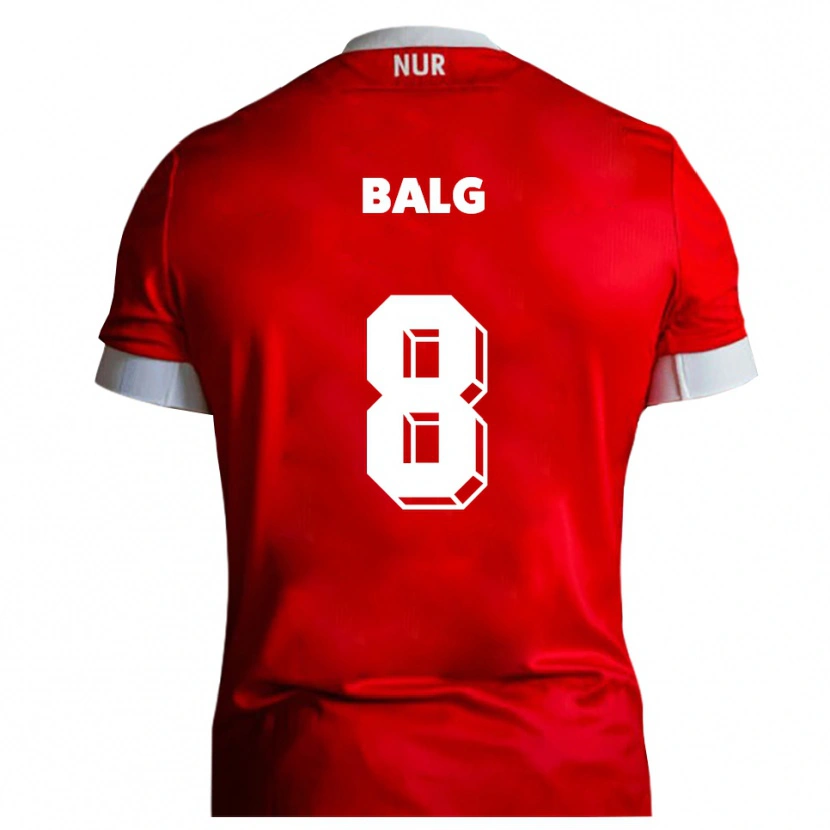 Danxen Mujer Camiseta Fabian Balg #8 Rojo Blanco 1ª Equipación 2025/26 La Camisa