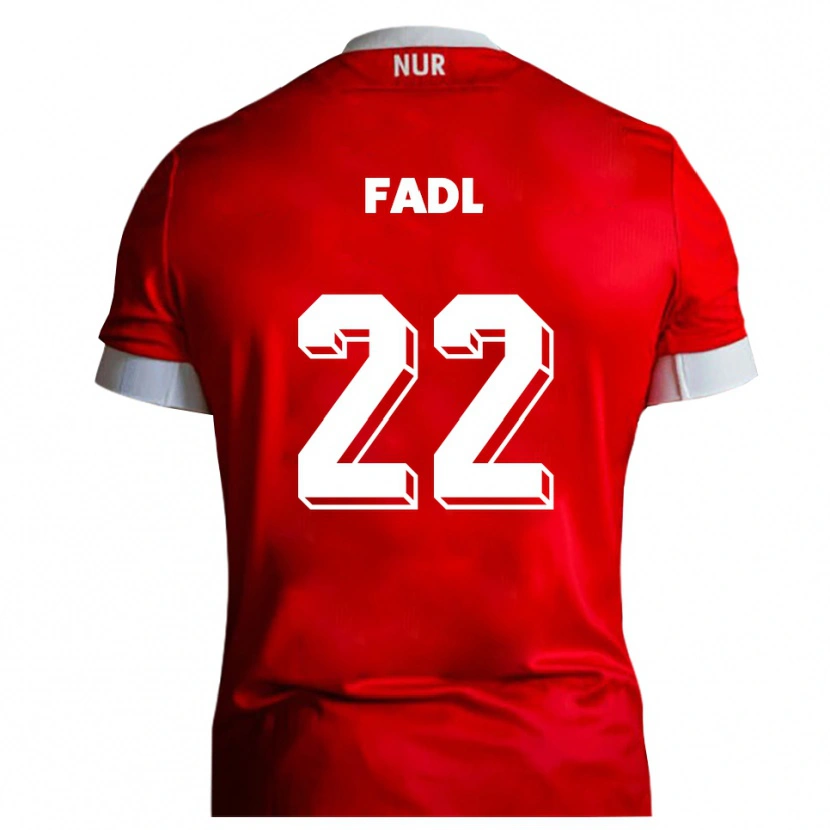 Danxen Mujer Camiseta Jad Fadl #22 Rojo Blanco 1ª Equipación 2025/26 La Camisa