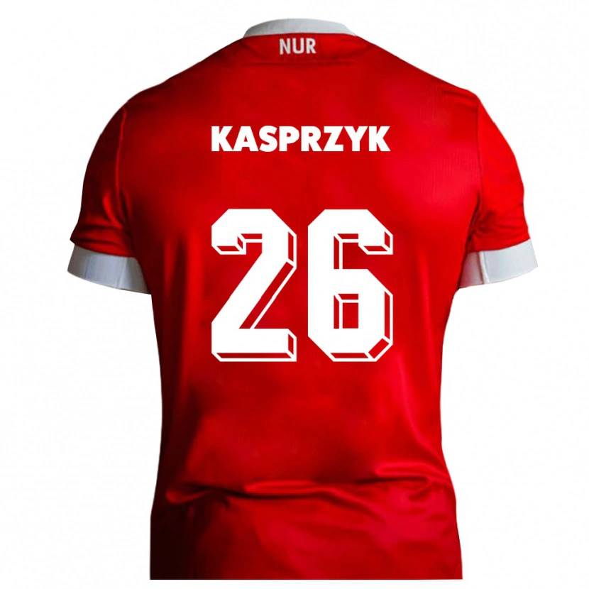 Danxen Mujer Camiseta Nicolas Kasprzyk #26 Rojo Blanco 1ª Equipación 2025/26 La Camisa