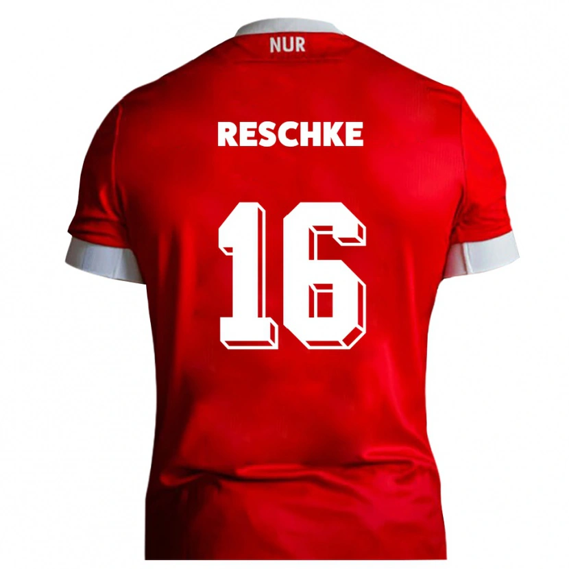 Danxen Mujer Camiseta Aaron Reschke #16 Rojo Blanco 1ª Equipación 2025/26 La Camisa