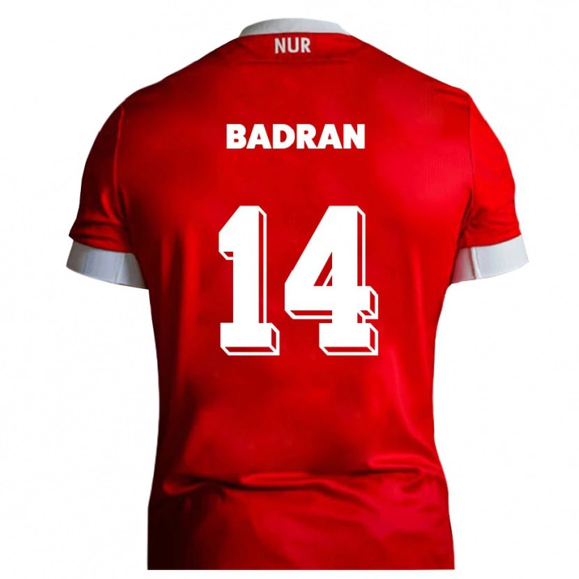 Danxen Mujer Camiseta Ahmad Badran #14 Rojo Blanco 1ª Equipación 2025/26 La Camisa