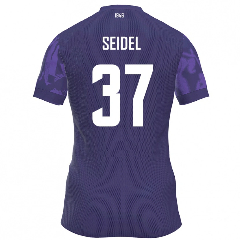 Danxen Mujer Camiseta Paul Seidel #37 Púrpura Blanco 1ª Equipación 2025/26 La Camisa