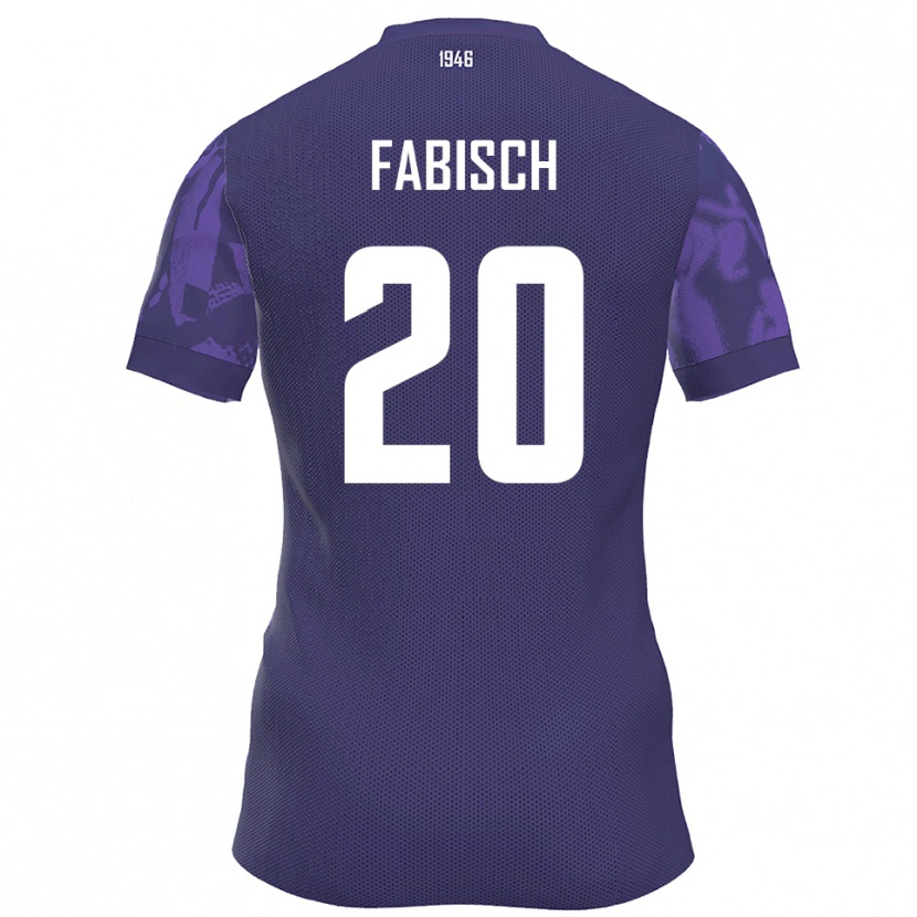 Danxen Mujer Camiseta Jonah Fabisch #20 Púrpura Blanco 1ª Equipación 2025/26 La Camisa