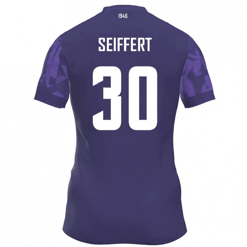 Danxen Mujer Camiseta Moritz Seiffert #30 Púrpura Blanco 1ª Equipación 2025/26 La Camisa