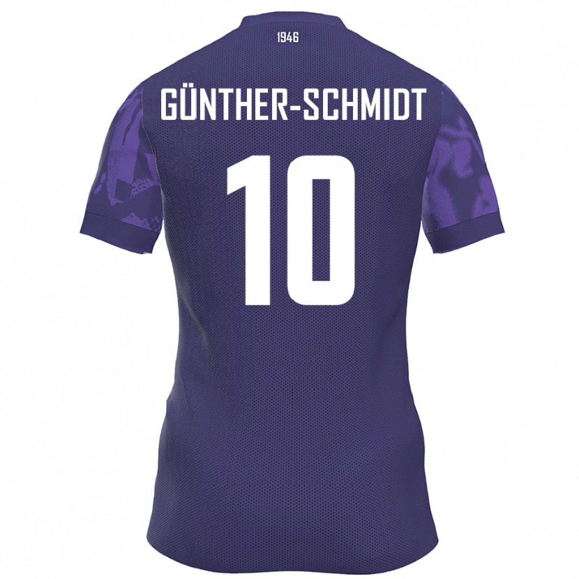 Danxen Mujer Camiseta Julian Günther-Schmidt #10 Púrpura Blanco 1ª Equipación 2025/26 La Camisa