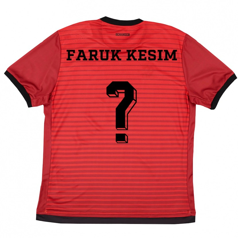 Danxen Mujer Camiseta Efkan Faruk Kesim #0 Rojo Negro 1ª Equipación 2025/26 La Camisa