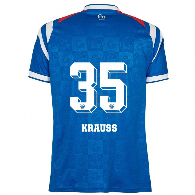Danxen Mujer Camiseta Maximilian Krauß #35 Azul Blanco Rojo 1ª Equipación 2025/26 La Camisa