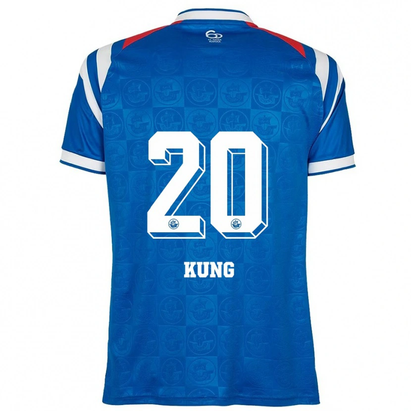 Danxen Mujer Camiseta Loretta Kung #20 Azul Blanco Rojo 1ª Equipación 2025/26 La Camisa