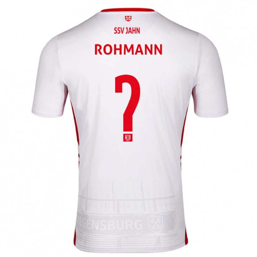 Danxen Mujer Camiseta Jonas Rohmann #0 Blanco Rojo 1ª Equipación 2025/26 La Camisa