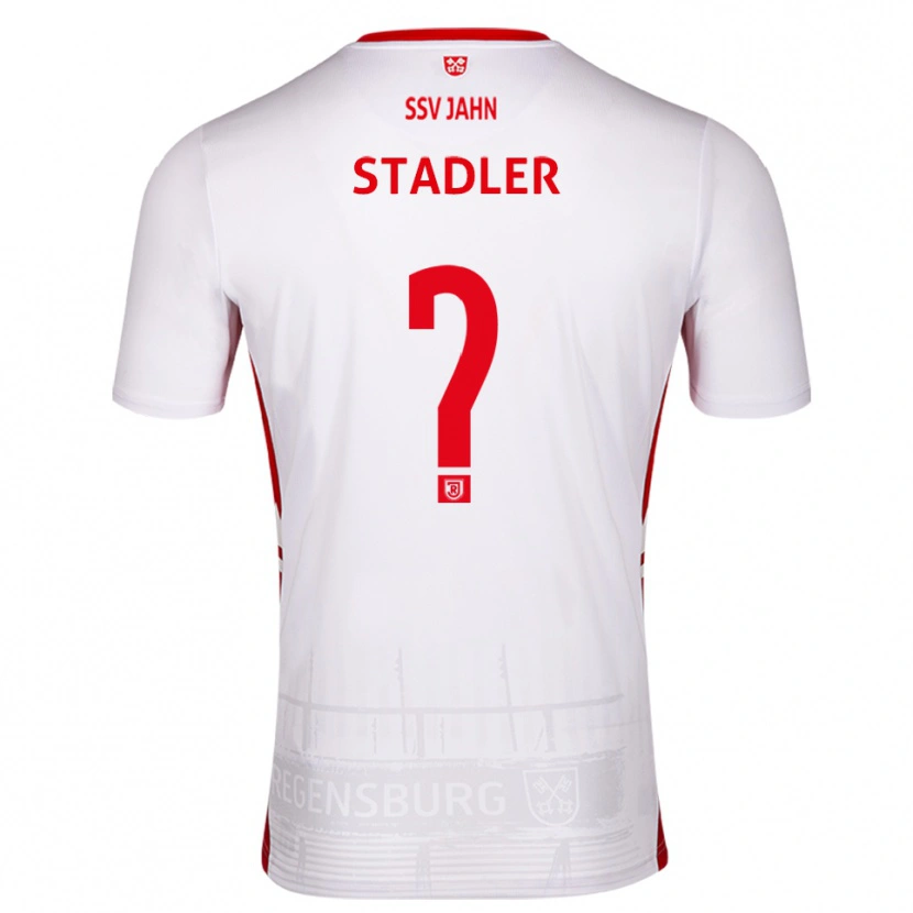 Danxen Mujer Camiseta Sebastian Stadler #0 Blanco Rojo 1ª Equipación 2025/26 La Camisa