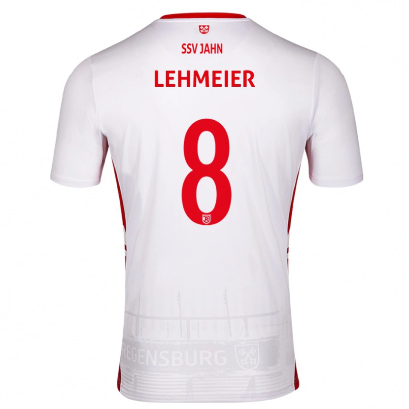 Danxen Mujer Camiseta Joel Lehmeier #8 Blanco Rojo 1ª Equipación 2025/26 La Camisa
