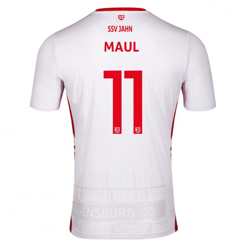 Danxen Mujer Camiseta Marco Maul #11 Blanco Rojo 1ª Equipación 2025/26 La Camisa