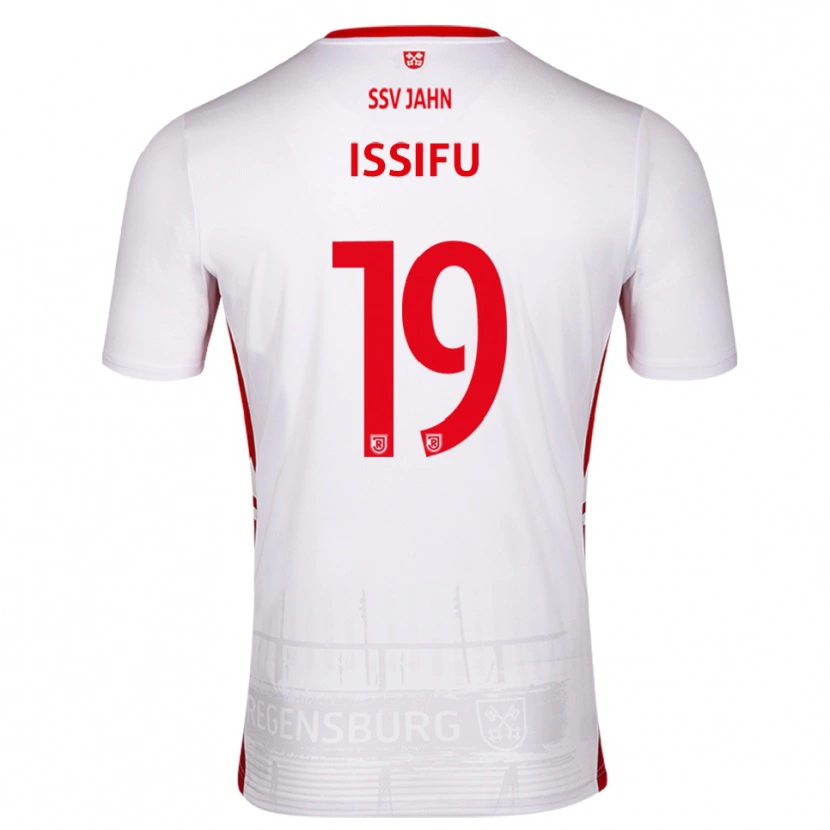 Danxen Mujer Camiseta Hakim Issifu #19 Blanco Rojo 1ª Equipación 2025/26 La Camisa
