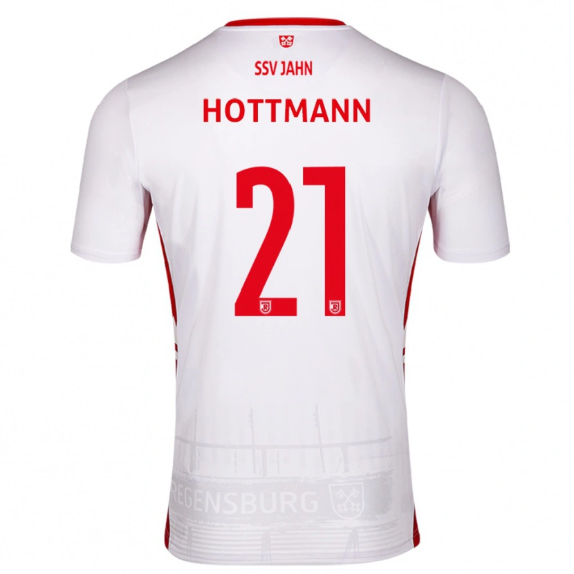 Danxen Mujer Camiseta Eric Hottmann #21 Blanco Rojo 1ª Equipación 2025/26 La Camisa