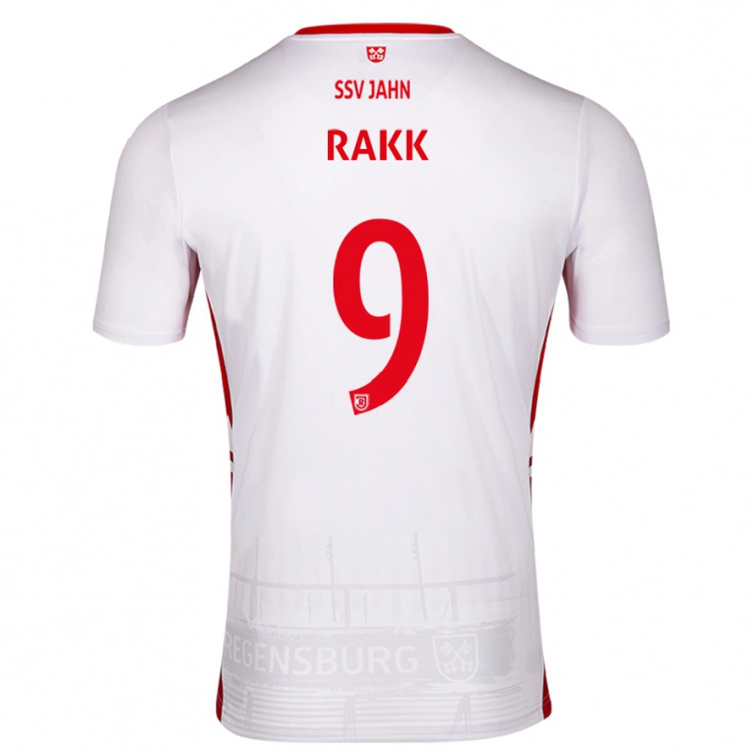 Danxen Mujer Camiseta Lars Rakk #9 Blanco Rojo 1ª Equipación 2025/26 La Camisa