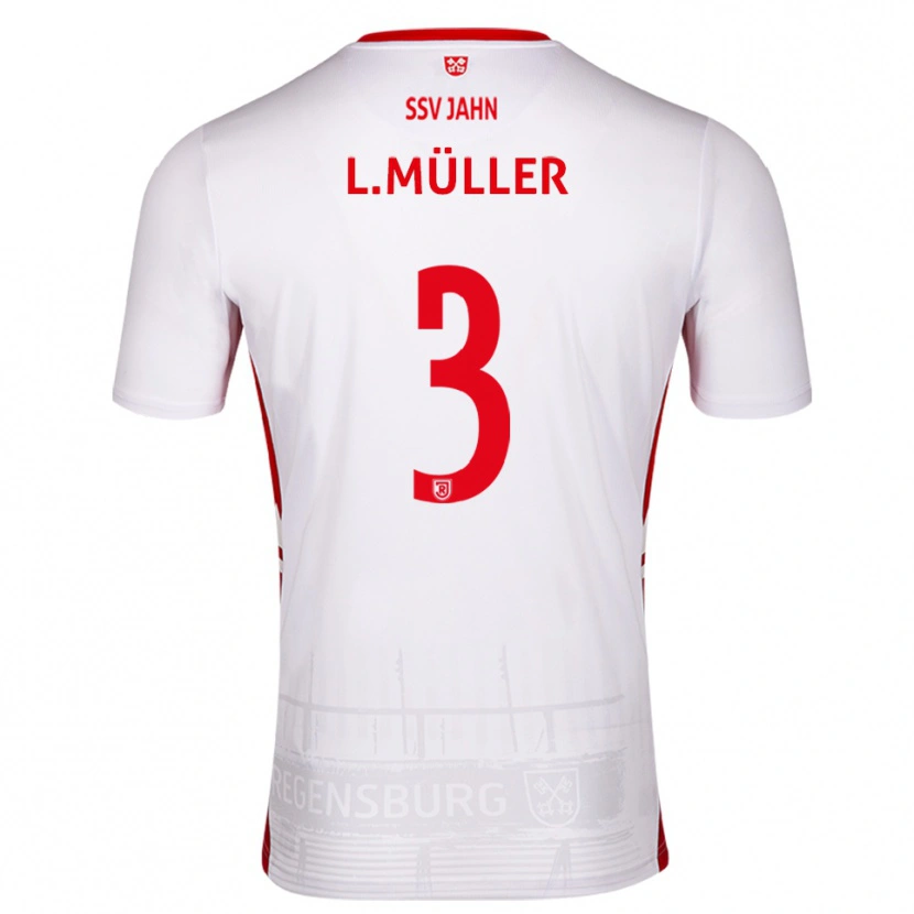 Danxen Mujer Camiseta Lenny Müller #3 Blanco Rojo 1ª Equipación 2025/26 La Camisa