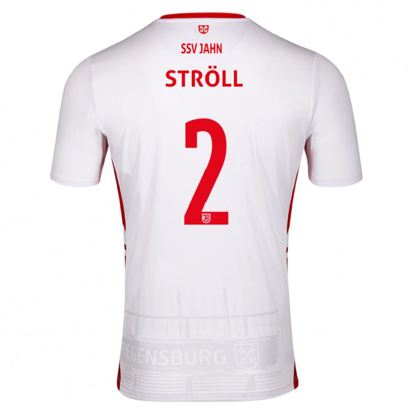 Danxen Mujer Camiseta Maurice Ströll #2 Blanco Rojo 1ª Equipación 2025/26 La Camisa