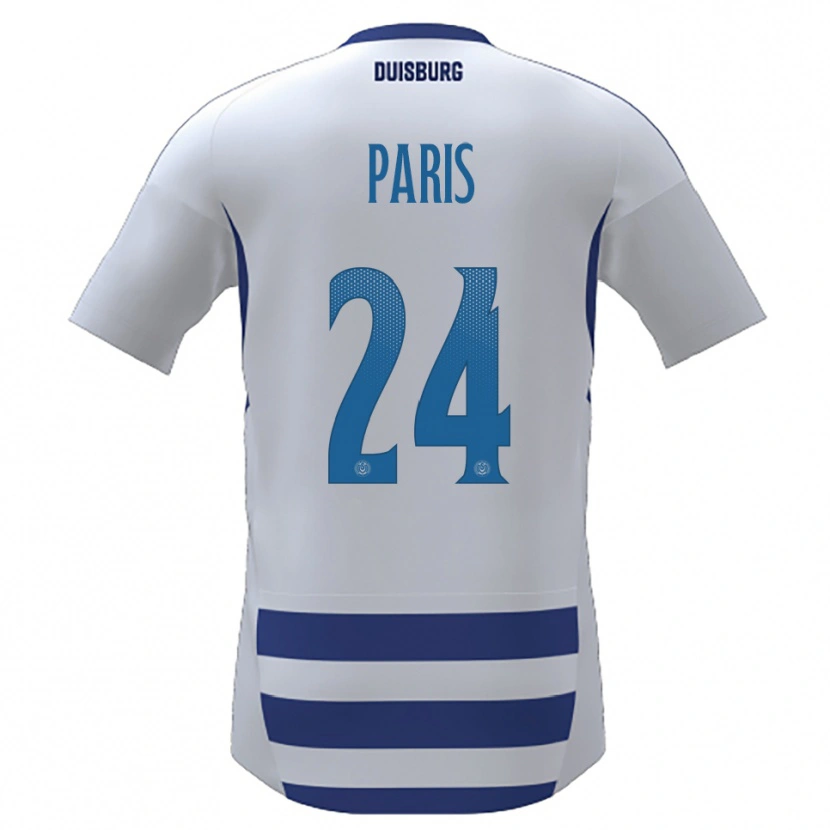 Danxen Mujer Camiseta Julius Paris #24 Blanco Azul 1ª Equipación 2025/26 La Camisa