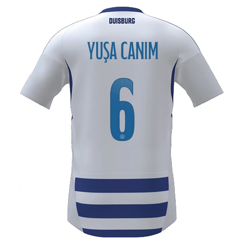Danxen Mujer Camiseta Salih Yuşa Canım #6 Blanco Azul 1ª Equipación 2025/26 La Camisa