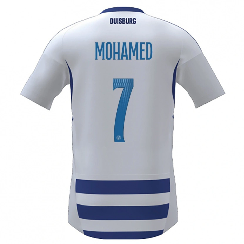 Danxen Mujer Camiseta Diyar Mohamed #7 Blanco Azul 1ª Equipación 2025/26 La Camisa