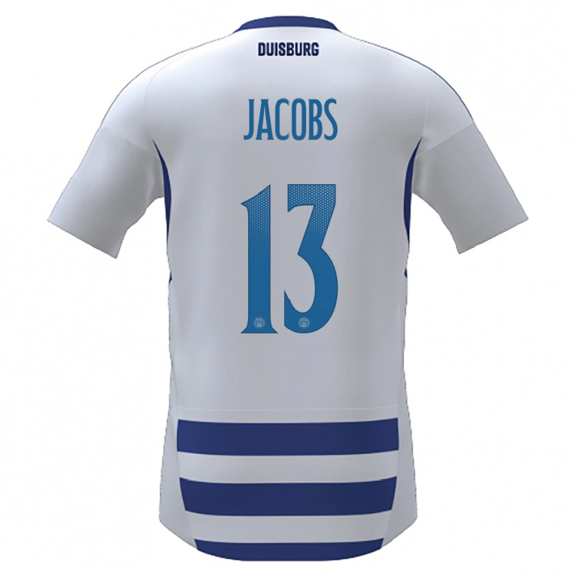 Danxen Mujer Camiseta Jol Jacobs #13 Blanco Azul 1ª Equipación 2025/26 La Camisa