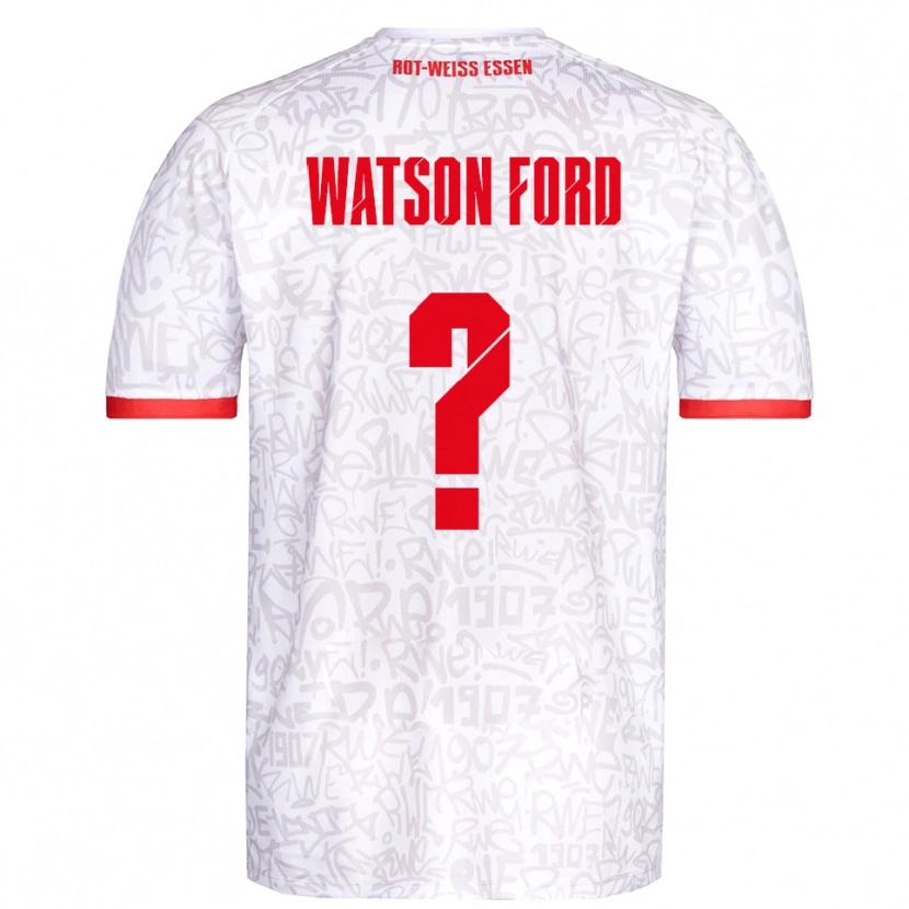 Danxen Mujer Camiseta Rawley Watson Ford #0 Blanco Rojo 1ª Equipación 2025/26 La Camisa