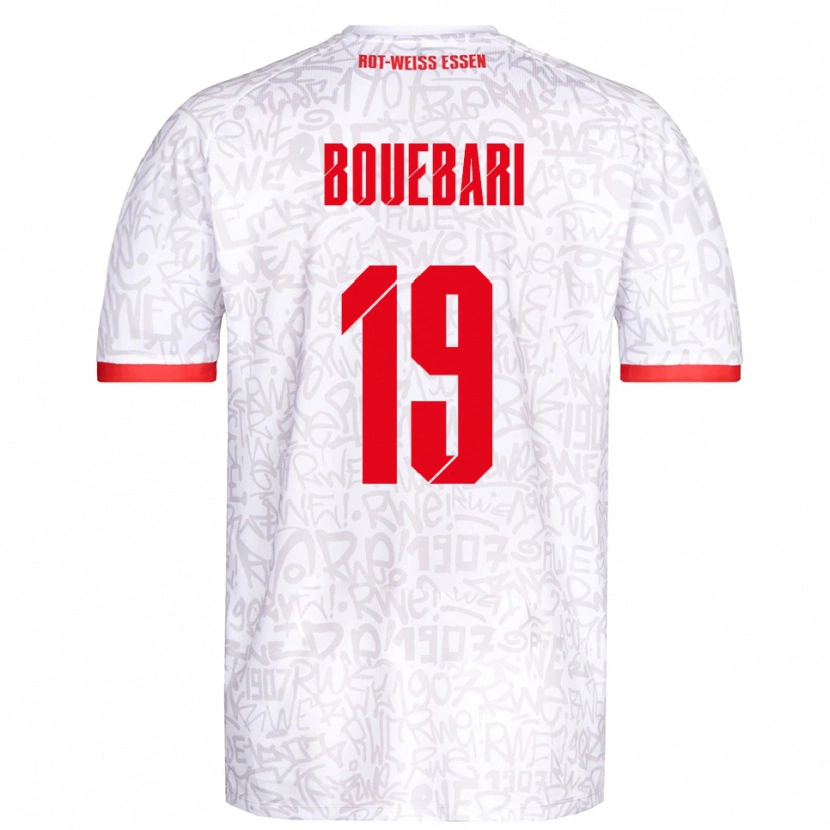 Danxen Mujer Camiseta Franci Bouebari #19 Blanco Rojo 1ª Equipación 2025/26 La Camisa