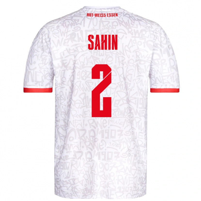 Danxen Mujer Camiseta Can Sahin #2 Blanco Rojo 1ª Equipación 2025/26 La Camisa