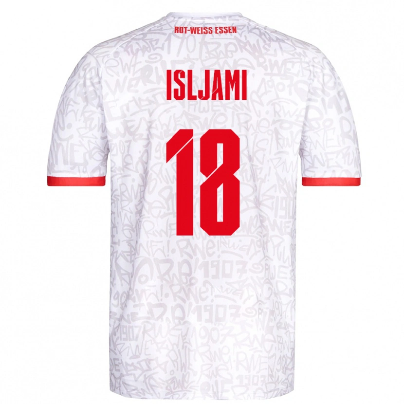 Danxen Mujer Camiseta Vleron Isljami #18 Blanco Rojo 1ª Equipación 2025/26 La Camisa
