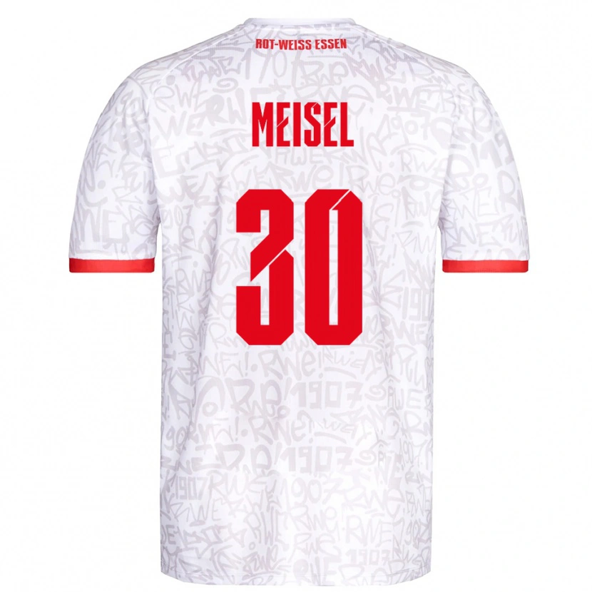 Danxen Mujer Camiseta Kelsey Owusu #30 Blanco Rojo 1ª Equipación 2025/26 La Camisa