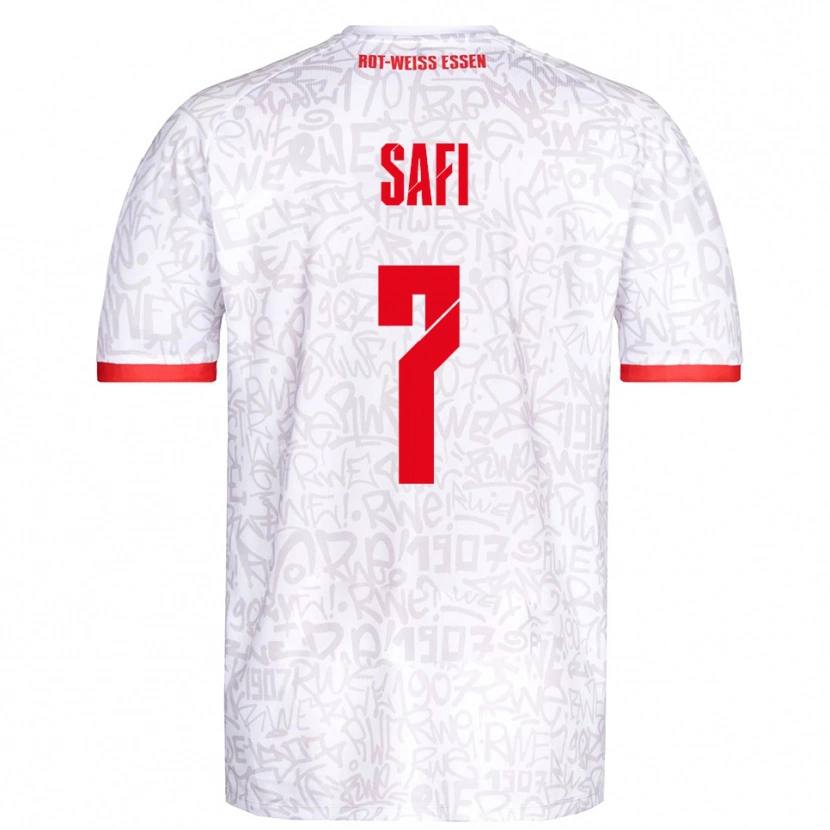 Danxen Mujer Camiseta Ramien Safi #7 Blanco Rojo 1ª Equipación 2025/26 La Camisa