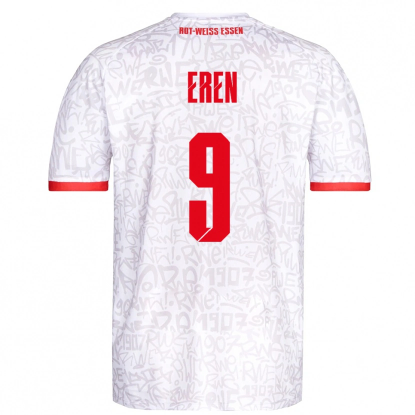 Danxen Mujer Camiseta Baran Eren #9 Blanco Rojo 1ª Equipación 2025/26 La Camisa