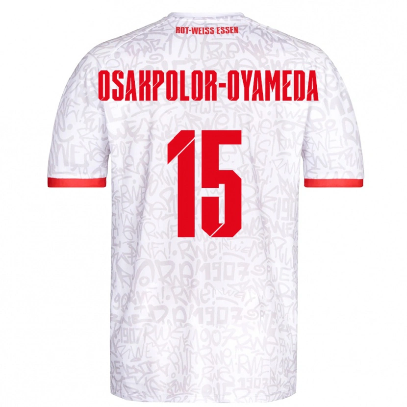 Danxen Mujer Camiseta Joel Osakpolor-Oyameda #15 Blanco Rojo 1ª Equipación 2025/26 La Camisa