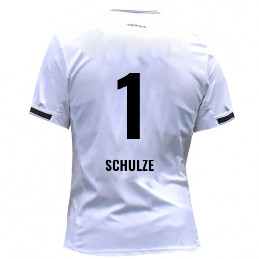 Danxen Mujer Camiseta Philipp Schulze #1 Blanco Rojo 1ª Equipación 2025/26 La Camisa
