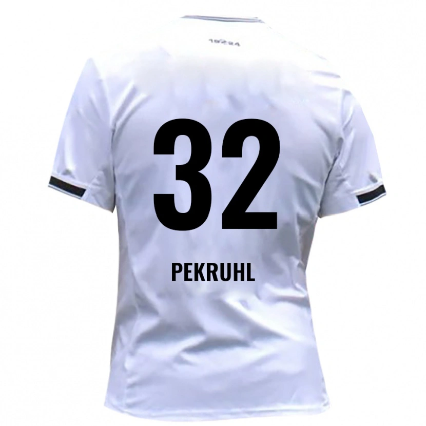 Danxen Mujer Camiseta Fabian Pekruhl #32 Blanco Rojo 1ª Equipación 2025/26 La Camisa