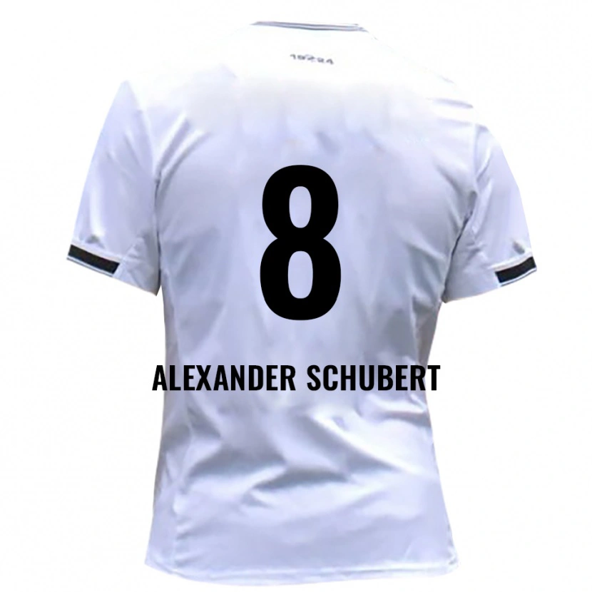 Danxen Mujer Camiseta Tristan Alexander Schubert #8 Blanco Rojo 1ª Equipación 2025/26 La Camisa