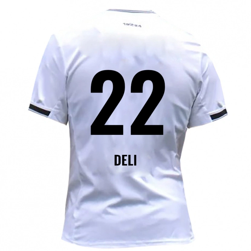 Danxen Mujer Camiseta Levin Deli #22 Blanco Rojo 1ª Equipación 2025/26 La Camisa