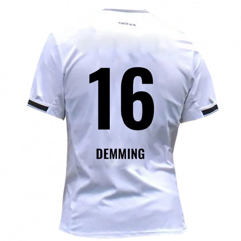 Danxen Mujer Camiseta Lukas Demming #16 Blanco Rojo 1ª Equipación 2025/26 La Camisa