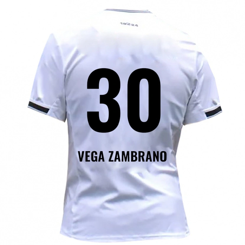 Danxen Mujer Camiseta Lian Vega Zambrano #30 Blanco Rojo 1ª Equipación 2025/26 La Camisa