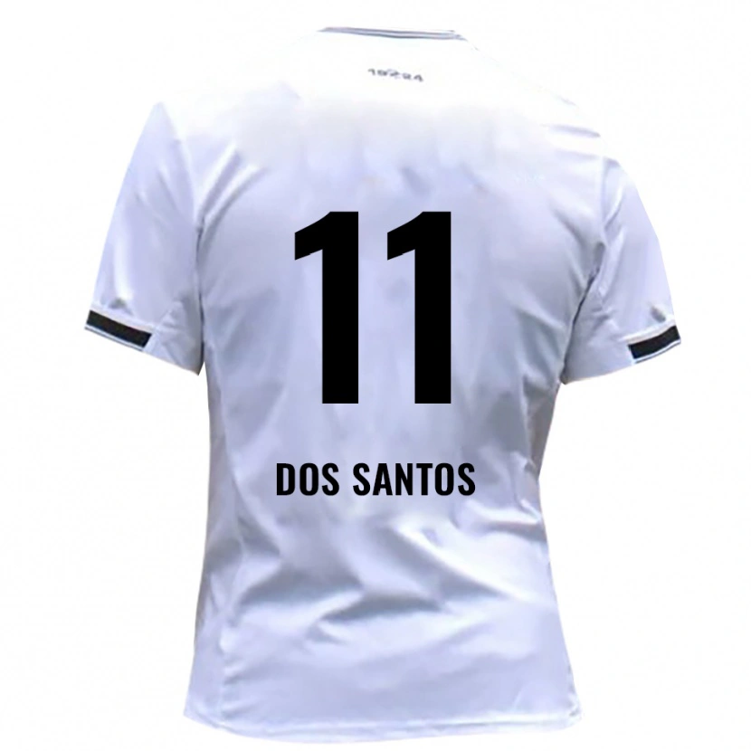 Danxen Mujer Camiseta Samuel Dos Santos #11 Blanco Rojo 1ª Equipación 2025/26 La Camisa