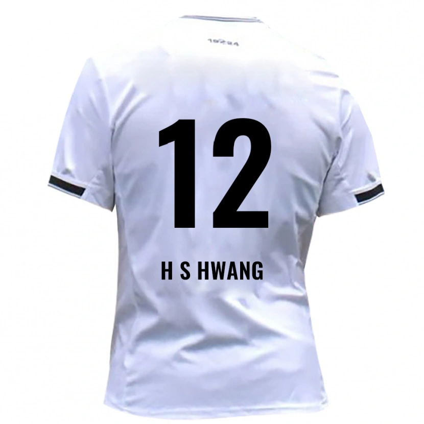 Danxen Mujer Camiseta Seung-Ho Hwang #12 Blanco Rojo 1ª Equipación 2025/26 La Camisa