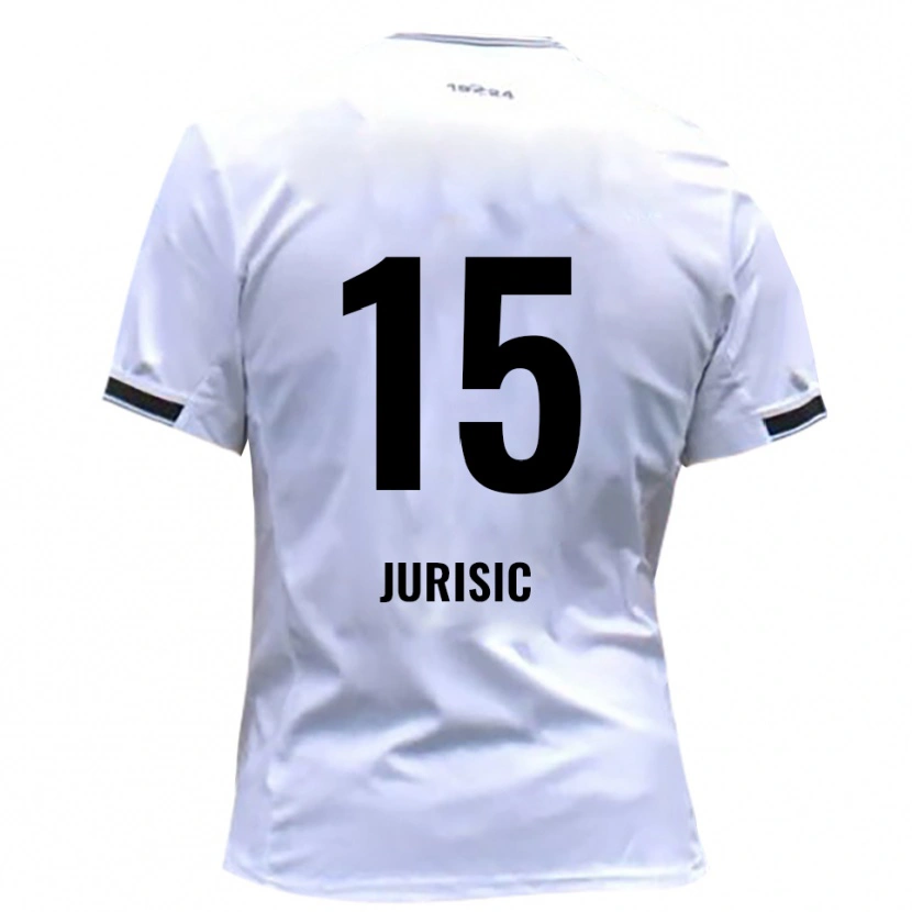Danxen Mujer Camiseta Fabian Jurisic #15 Blanco Rojo 1ª Equipación 2025/26 La Camisa