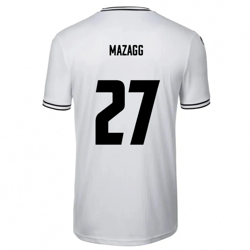 Danxen Mujer Camiseta Lukas Mazagg #27 Blanco Negro 1ª Equipación 2025/26 La Camisa