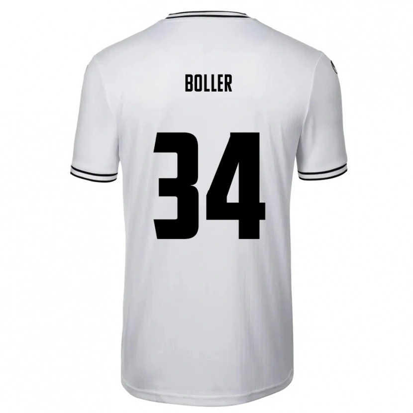 Danxen Mujer Camiseta Jan Boller #34 Blanco Negro 1ª Equipación 2025/26 La Camisa