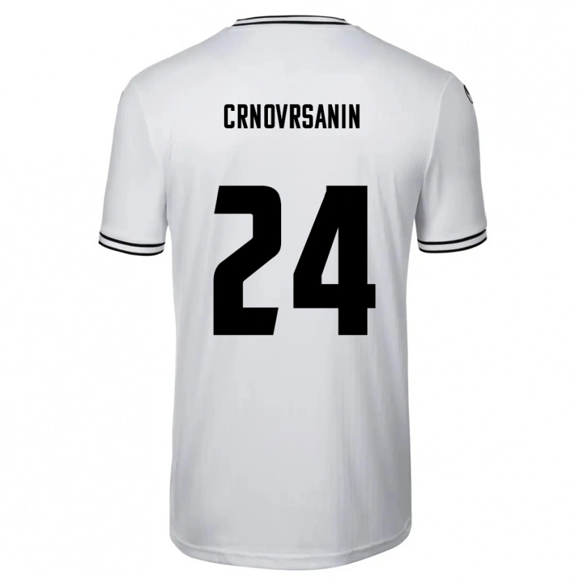 Danxen Mujer Camiseta Sadin Crnovrsanin #24 Blanco Negro 1ª Equipación 2025/26 La Camisa